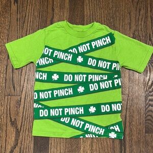 3/$15 💟 St Patrick's Day Kids' Green T-Shirt with 'Do Not Pinch' Design